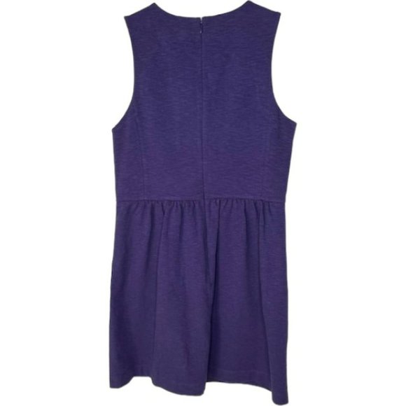J. Crew Factory Daybreak Fit/Flare Dress in Raw Indigo (Blue/Purple) - L - Picture 5 of 11